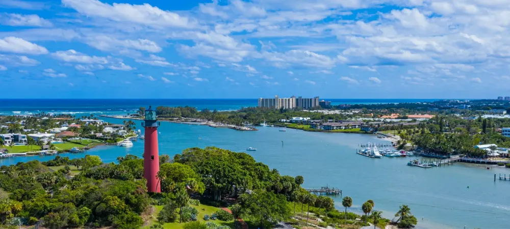 aerial photo of palm beach county florida